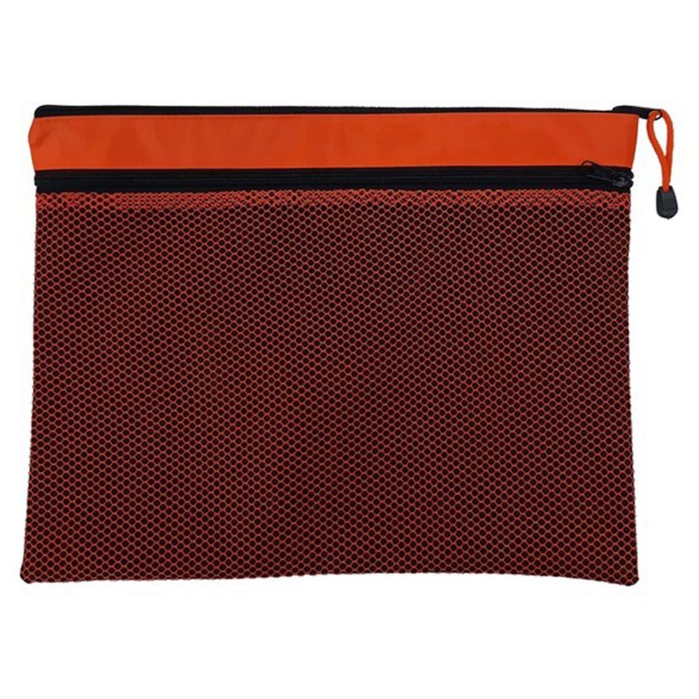 Maxi - A4 Double Zipper Hexa Mesh Bag - Style May Vary