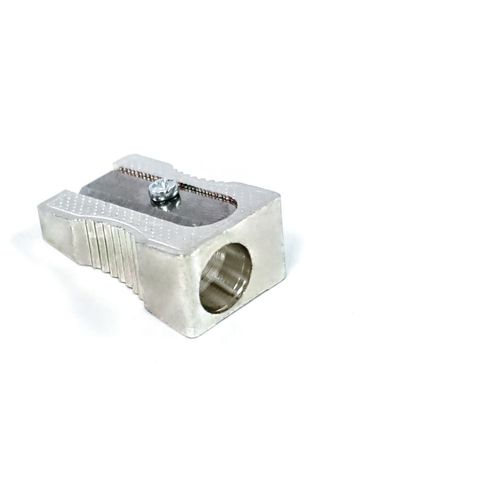 Maxi - Single Hole Metal Sharpener - Silver - 20pcs