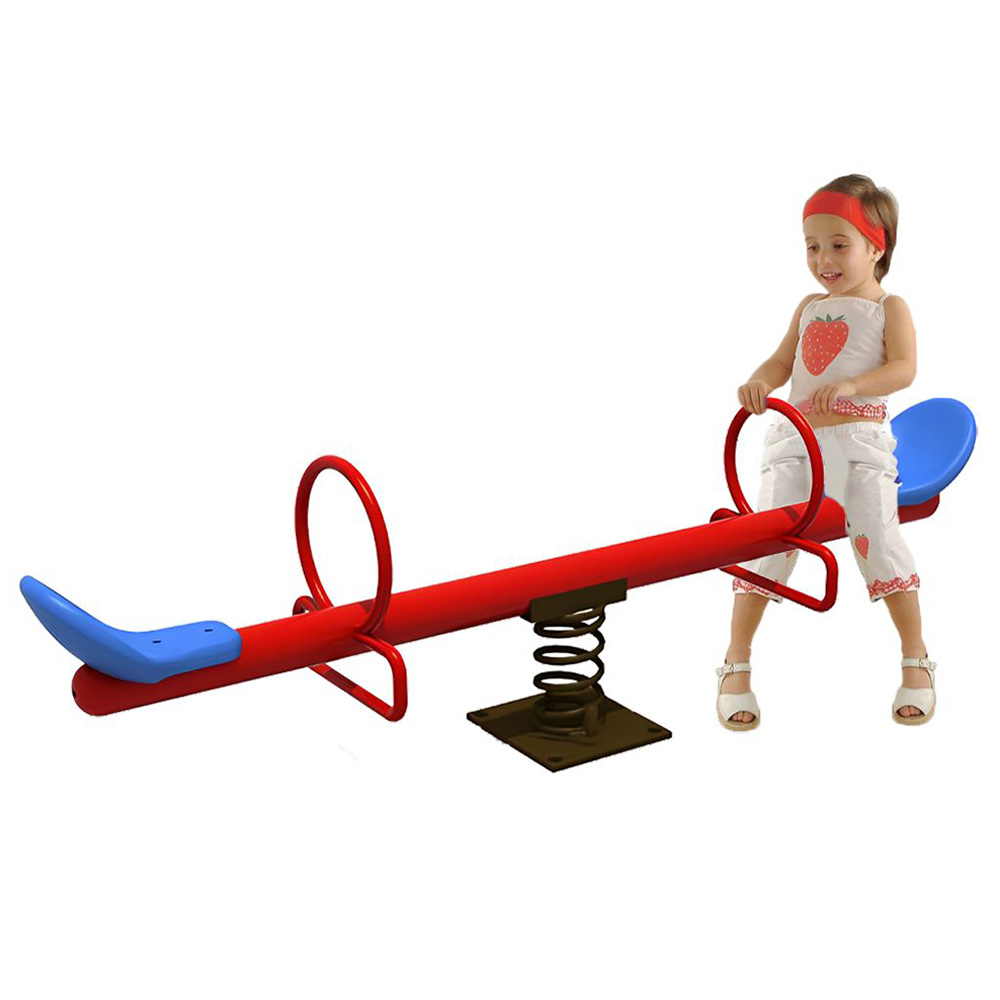 Myts - 2-Seatear Metal Spring Garden See Saw For Kids