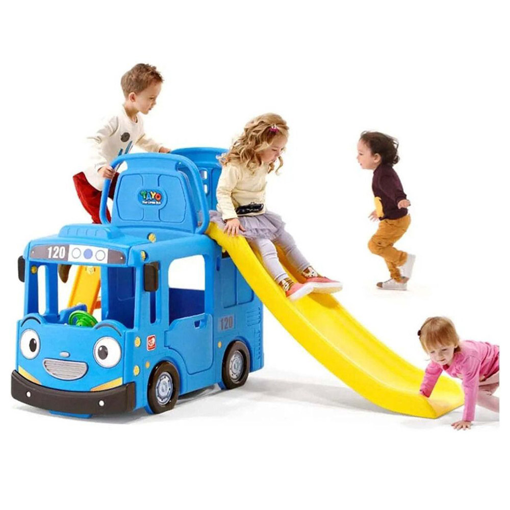 Myts - 3-in-1 Little School Bus Slide Play Set - Blue