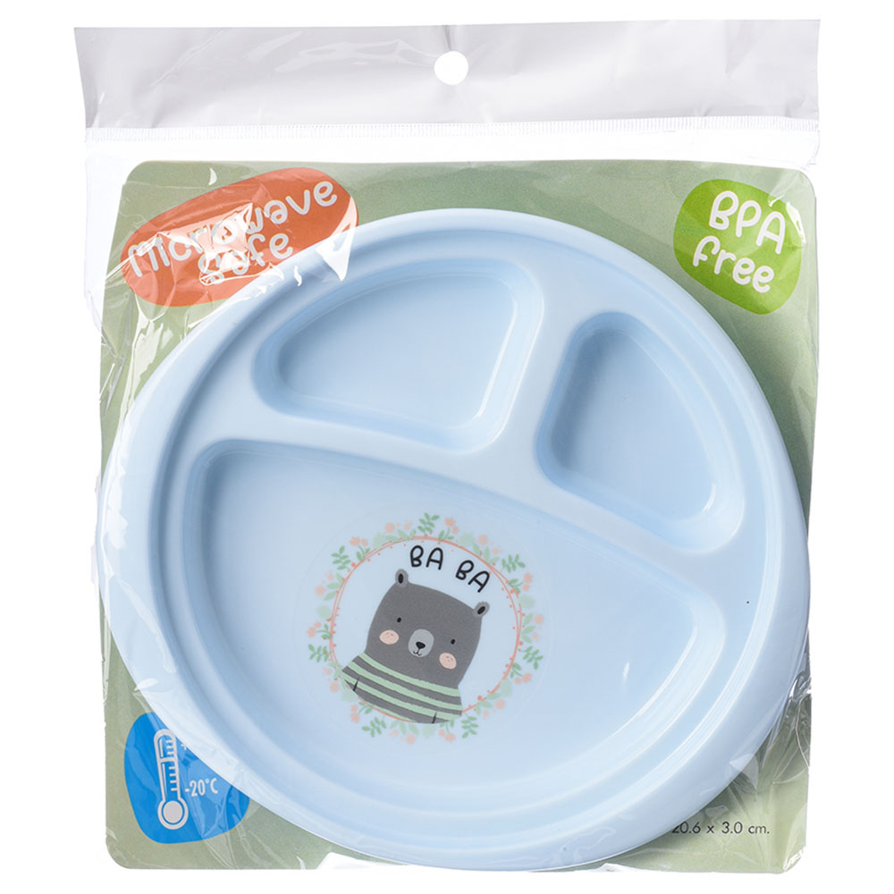 Uniq Kidz Baby Divided Feeding Plate - Blue