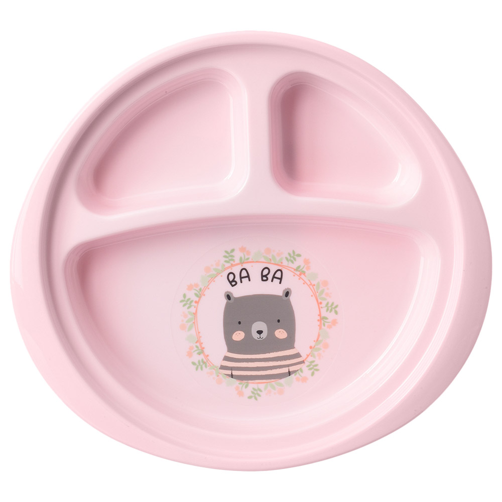 Uniq Kidz Baby Divided Feeding Plate - Pink