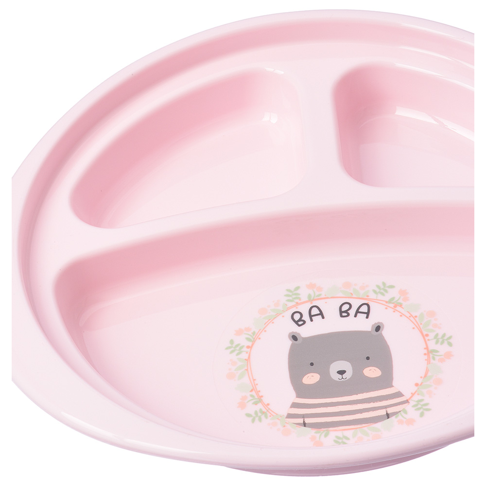 Uniq Kidz Baby Divided Feeding Plate - Pink