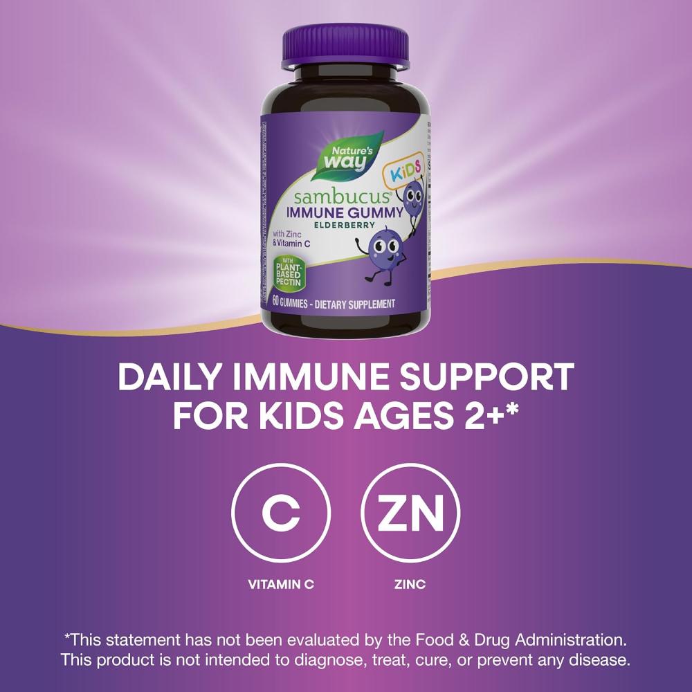 Nature's Way - Sambucus Elderberry Kid's Gummies 60's