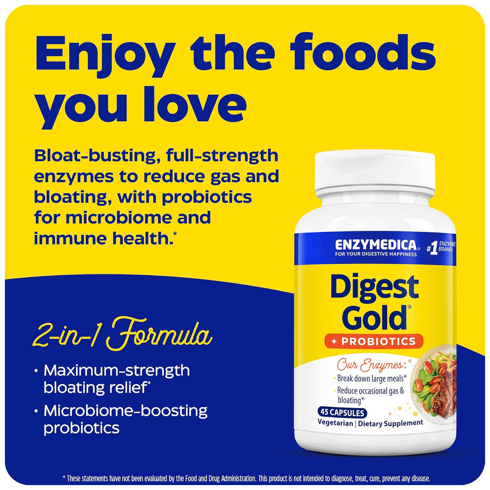 Enzymedica - Digest Gold + Probiotics 45 Capsules
