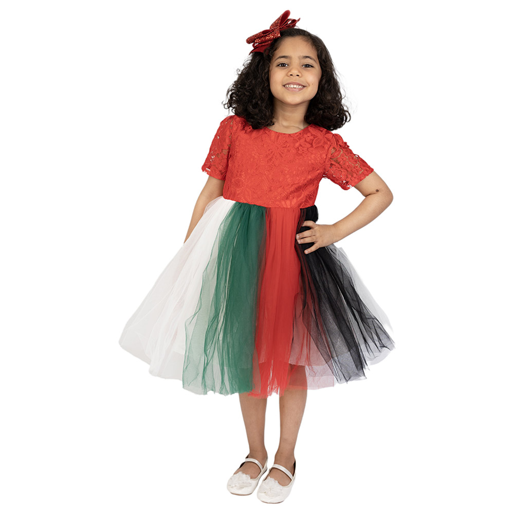 D' Daniela Girls' UAE National Day Floral Dress