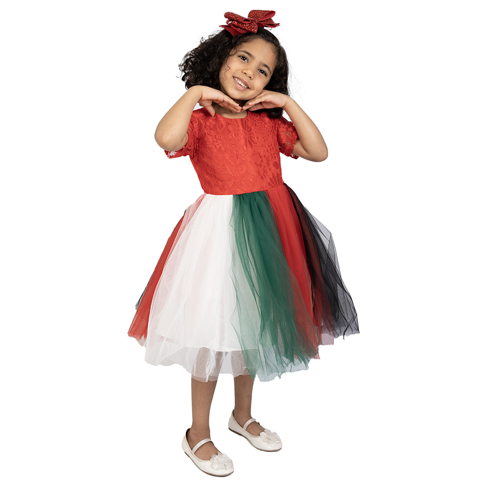 D' Daniela Girls' UAE National Day Floral Dress
