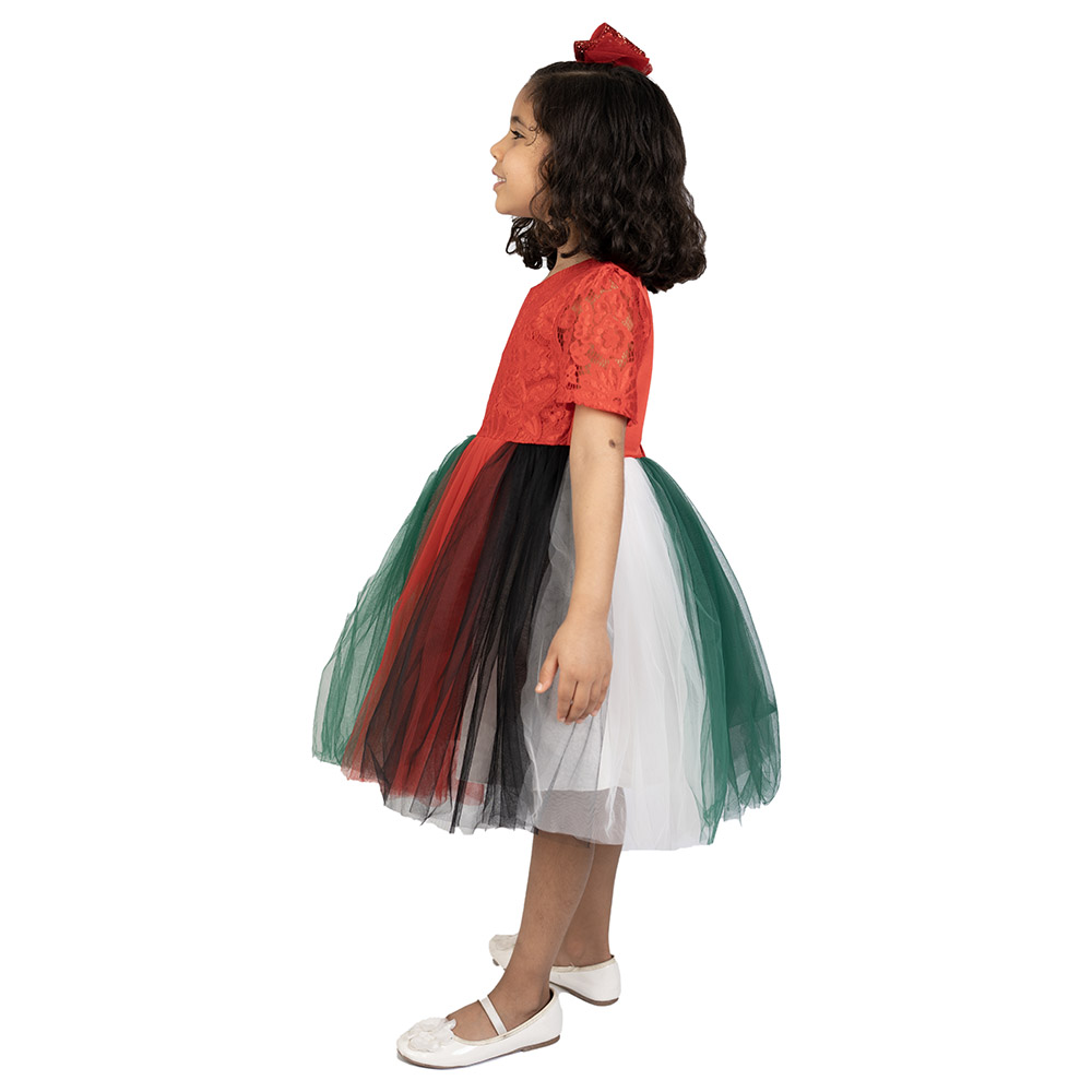D' Daniela Girls' UAE National Day Floral Dress