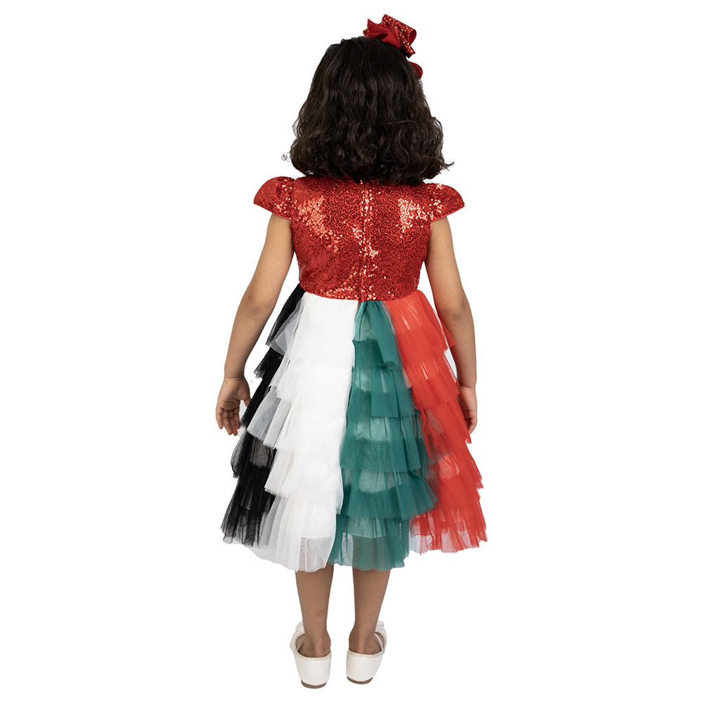 D' Daniela Girls' UAE National Day Glitter Dress