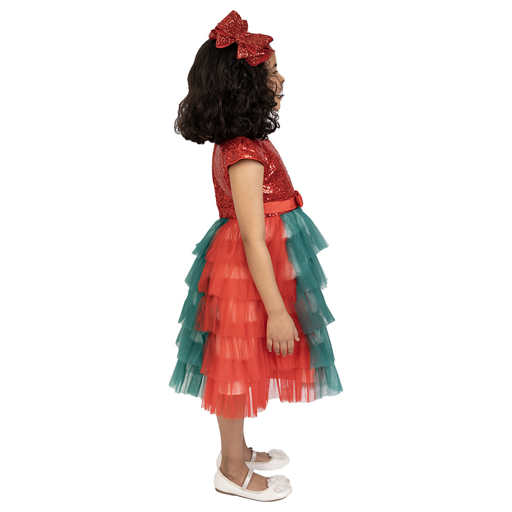 D' Daniela Girls' UAE National Day Glitter Dress