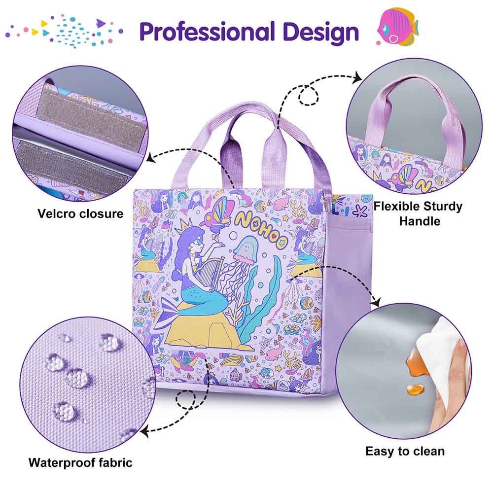 Nohoo - Mermaid Hand Lunch Bag - Purple - 8.27-Inch