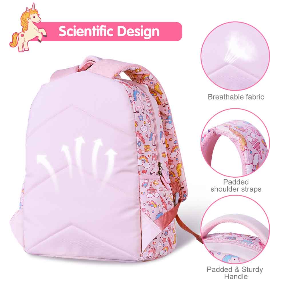 Nohoo - Unicorn School Backpack - Pink - 16-Inch/41cm