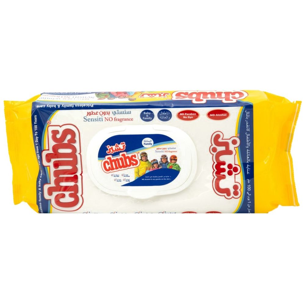 Chubs - Family Sensitive Wet Wipes 40s water wet wipes