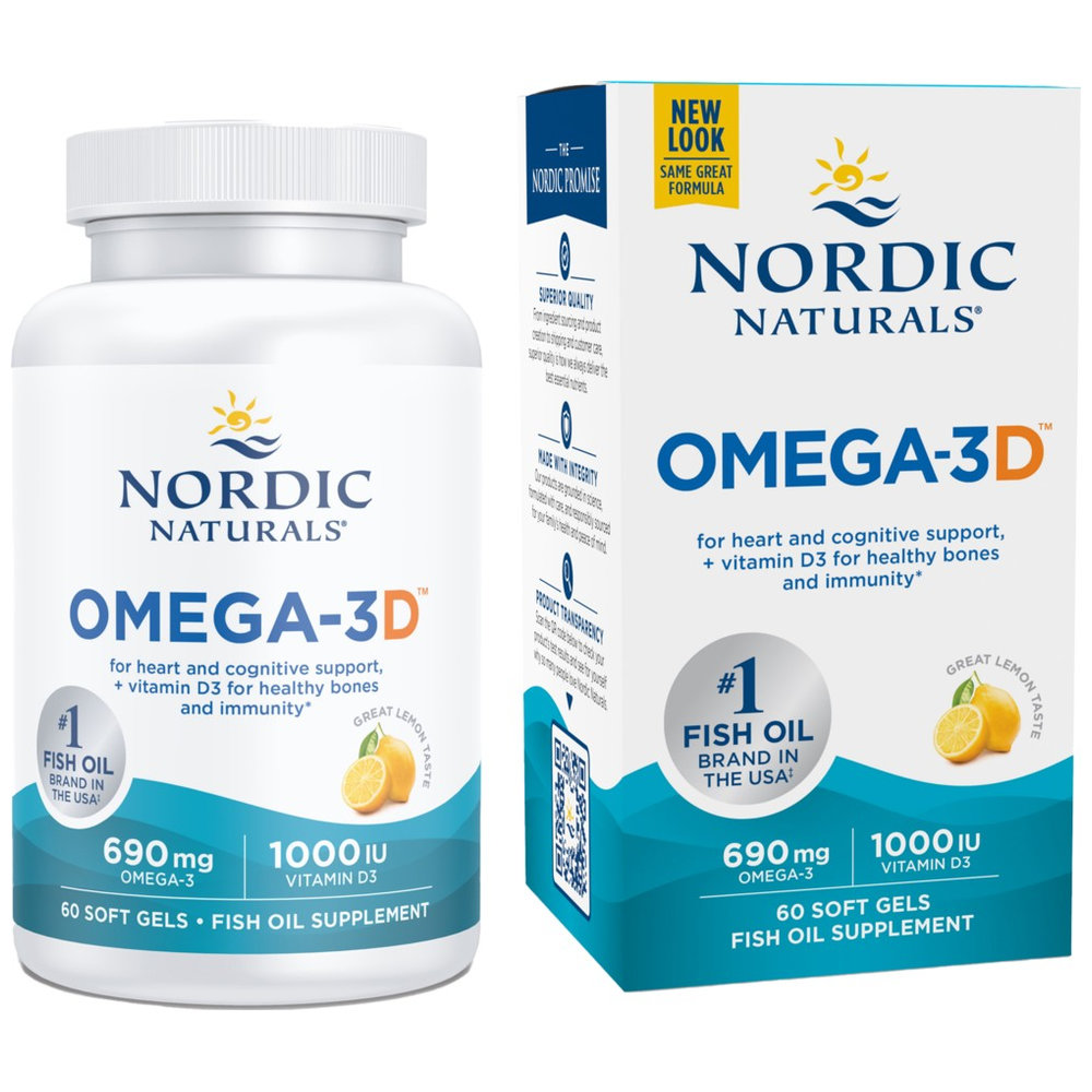 Nordic Naturals - Omega-3D Lemon 60 Softgels