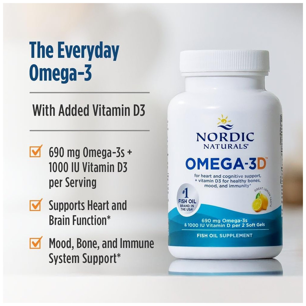 Nordic Naturals - Omega-3D Lemon 60 Softgels