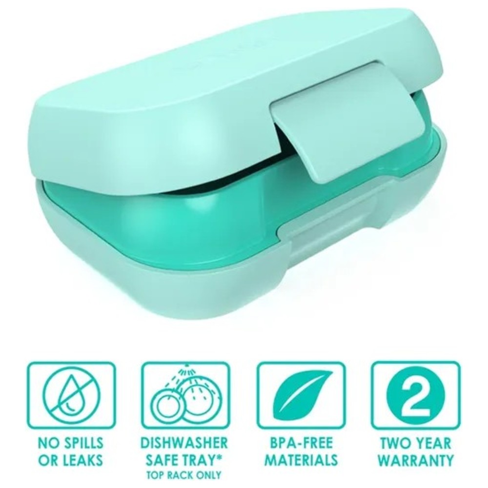 Bentgo - 2-Compartment Kids Snack Leak-Proof Container - Aqua