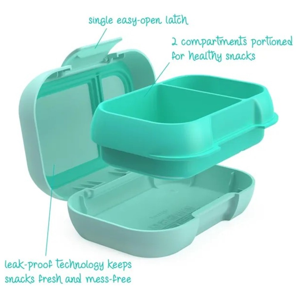 Bentgo - 2-Compartment Kids Snack Leak-Proof Container - Aqua