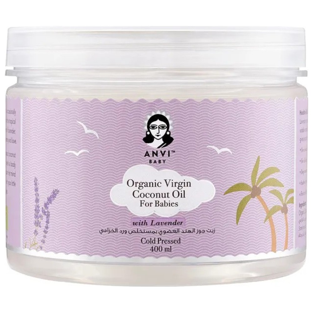 Anvi Baby - Organic Baby Virgin Coconut Oil With Lavender - 400 ml