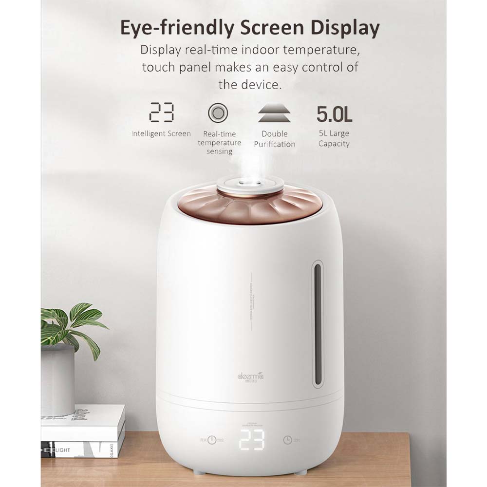 Deerma Aromatherapy Oil Diffuser Ultrasonic Humidifier 5L White