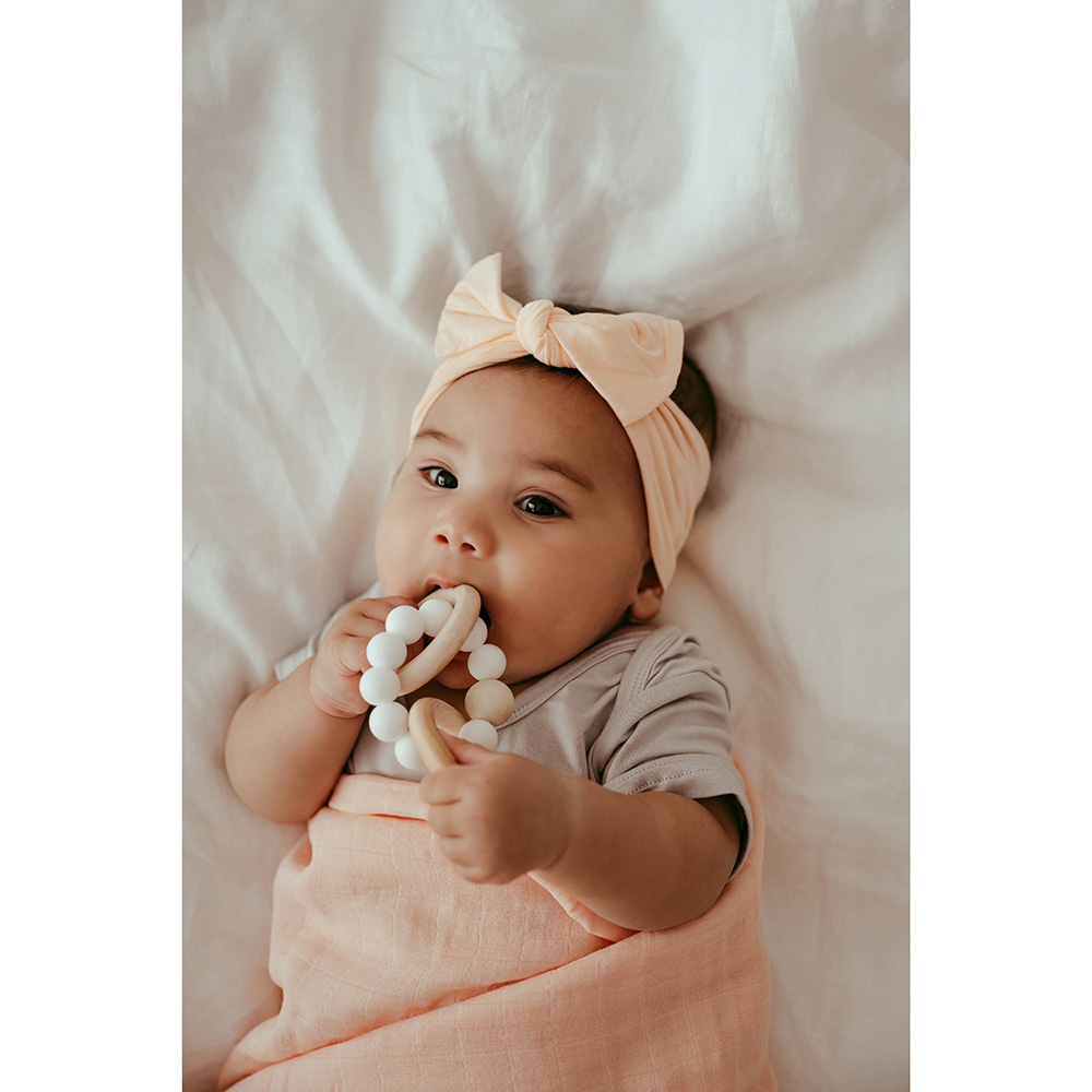 Anvi Baby Organic Knotted Headband - Peach