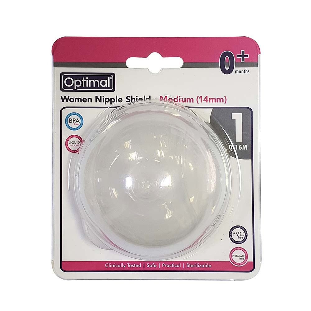 Optimal - Women Nipple Shield - Clear - Medium - 14 mm
