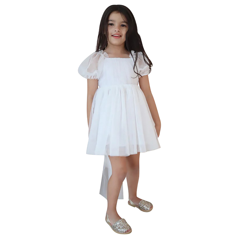 Maxims Christmas Princess Tuelle Dress/Onesie - White