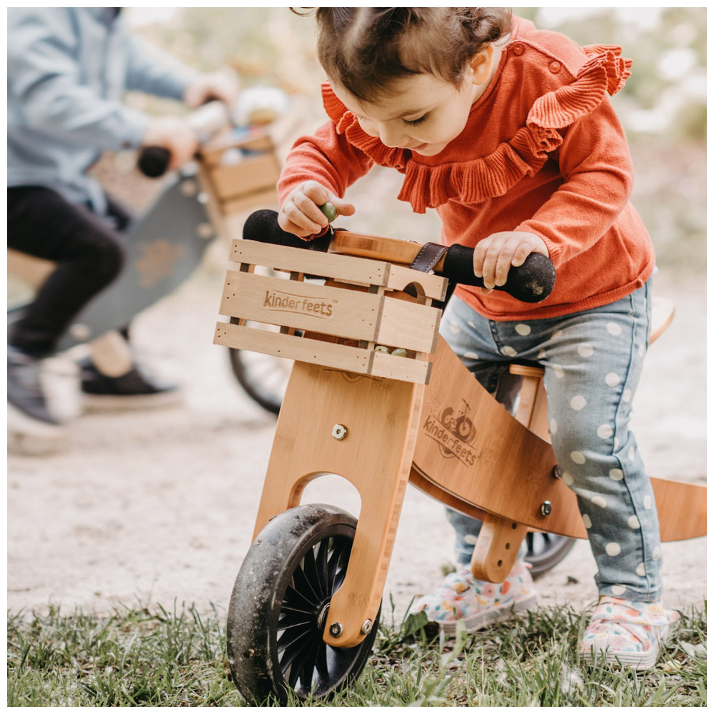 Kinderfeets - 2-in-1 Tiny Tot PLUS Tricycle & Bike - Bamboo