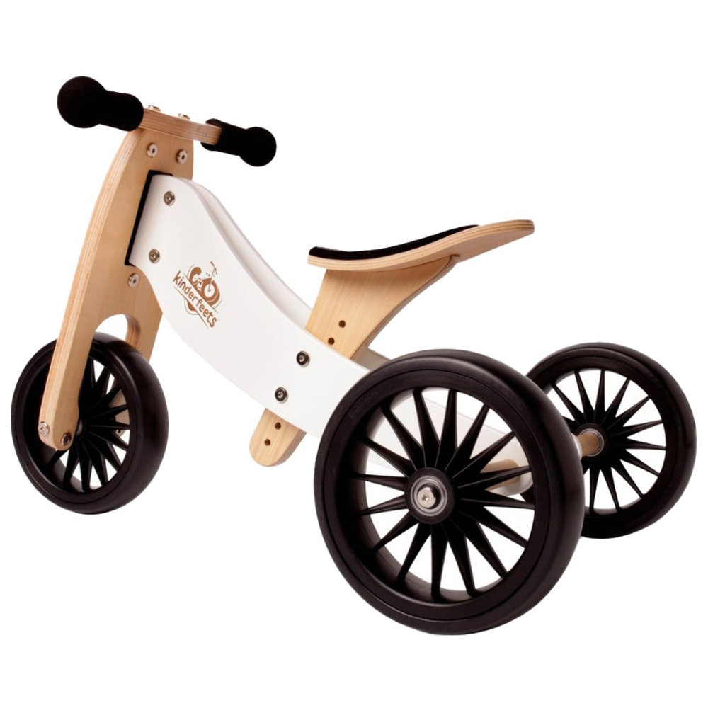 Kinderfeets - 2-in-1 Tiny Tot PLUS Tricycle & Bike - White