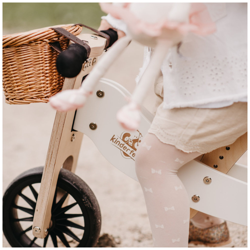 Kinderfeets - 2-in-1 Tiny Tot PLUS Tricycle & Bike - White