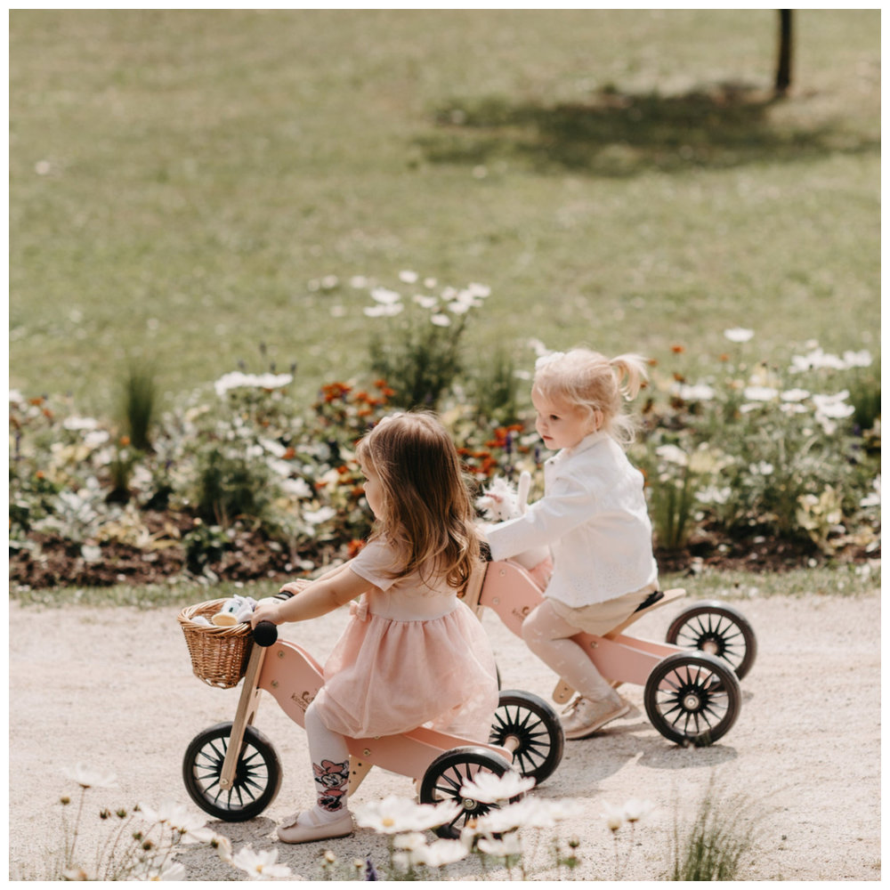 Kinderfeets - 2-in-1 Tiny Tot PLUS Tricycle & Bike - Rose