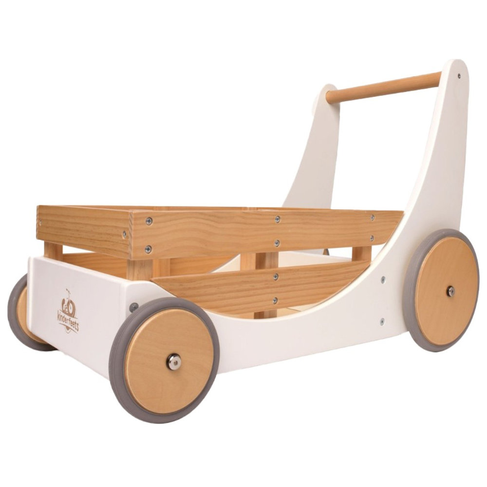 Kinderfeets - Wooden Toy Cargo Walker - White
