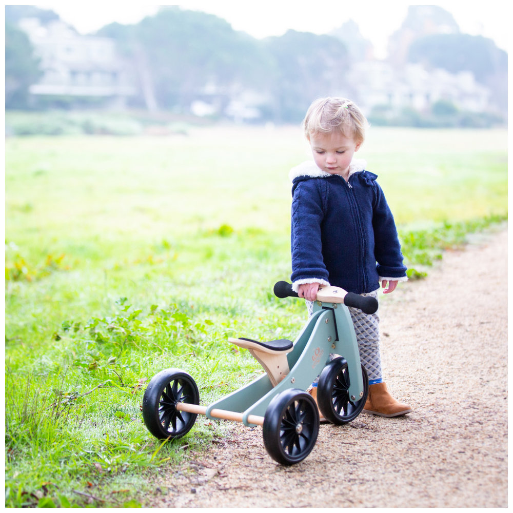 Kinderfeets - 2-in-1 Tiny Tot Tricycle & Balance Bike - Sage