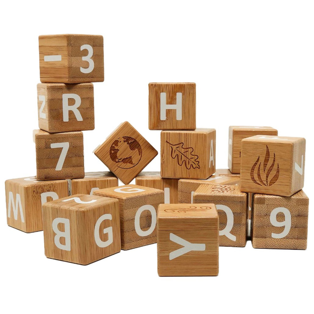Kinderfeets - Abc Bamboo Blocks - Natural