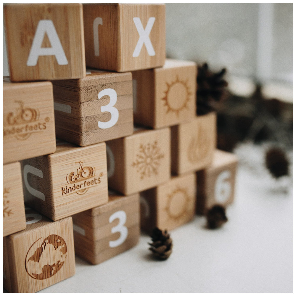 Kinderfeets - Abc Bamboo Blocks - Natural