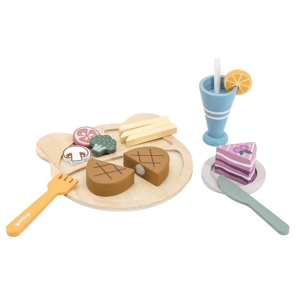 PolarB - Wooden Lunch Set Pretend Play Toy
