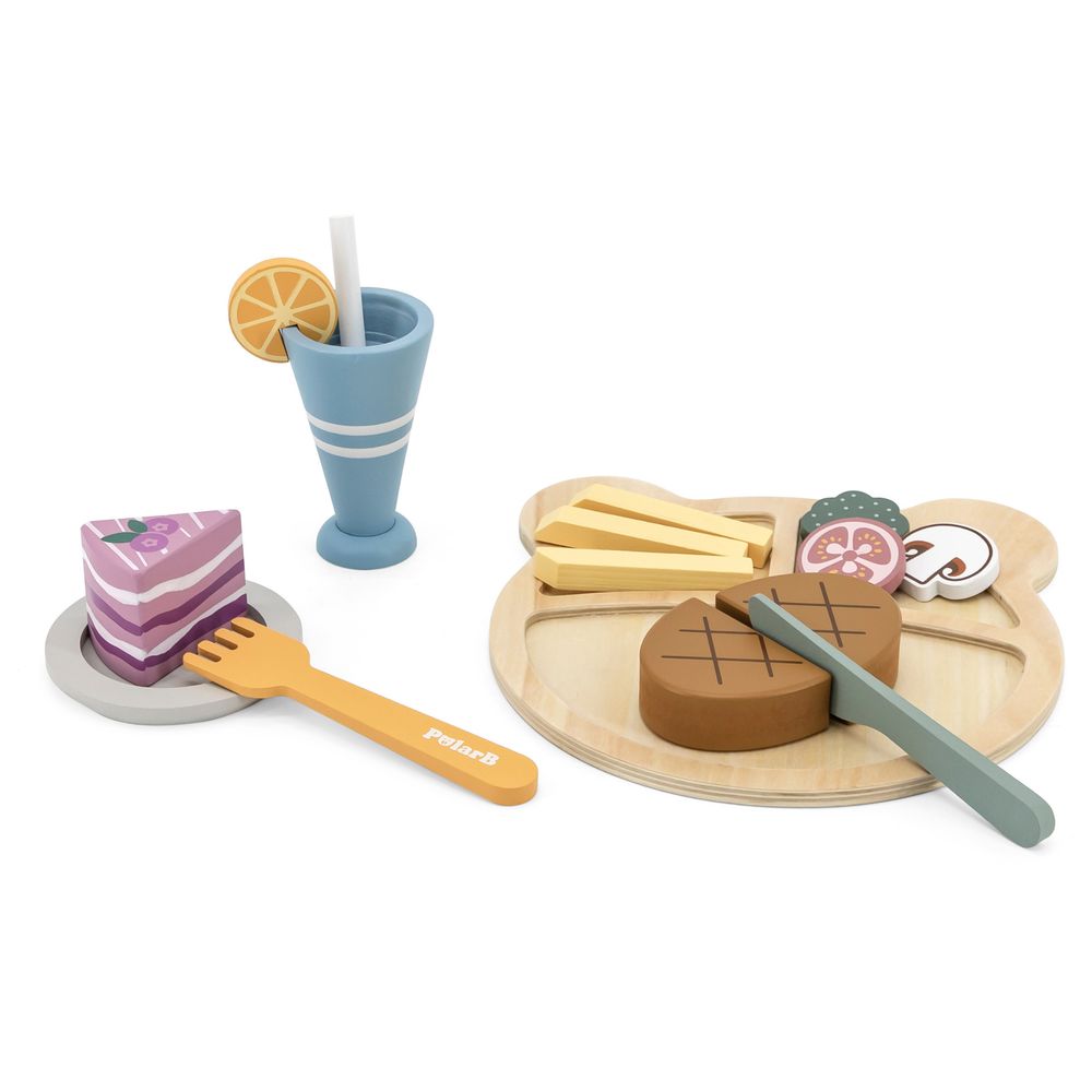 PolarB - Wooden Lunch Set Pretend Play Toy