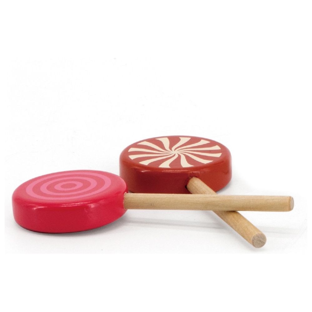 Viga - Wooden Lollipop Roleplay Toy Set with Stand - 6pcs