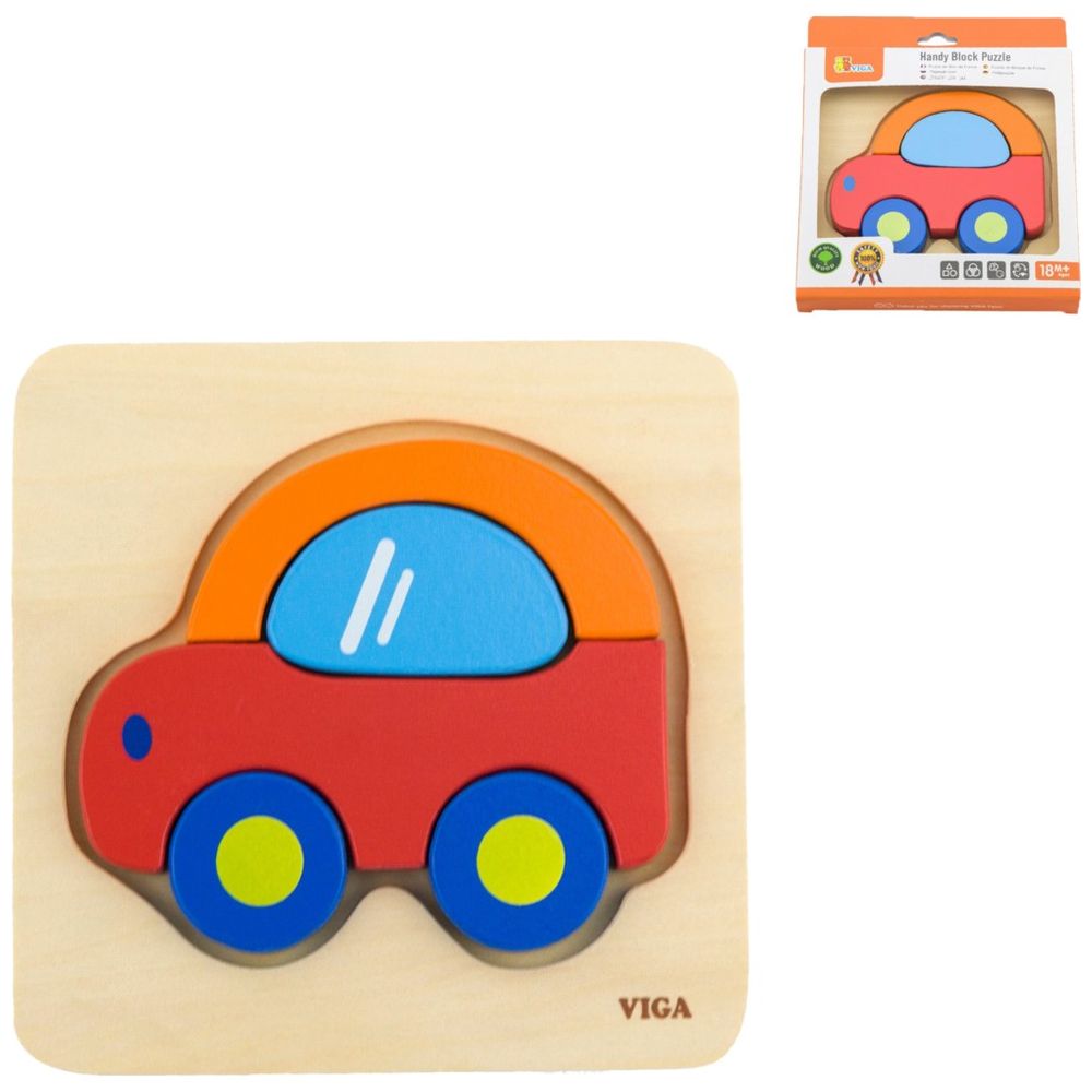 Viga - Car Block Puzzle - 5pcs