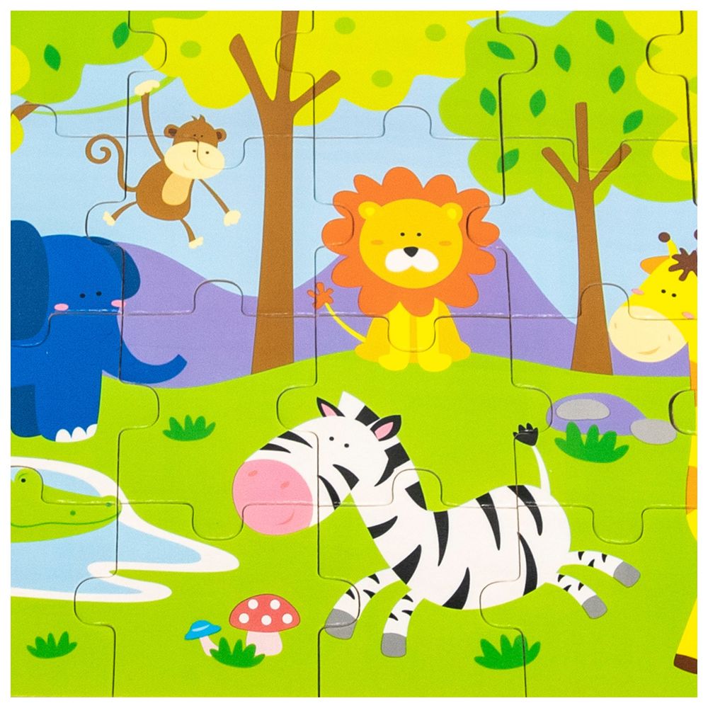 Viga - Safari Jigsaw Puzzle - 24pcs Wooden Toy
