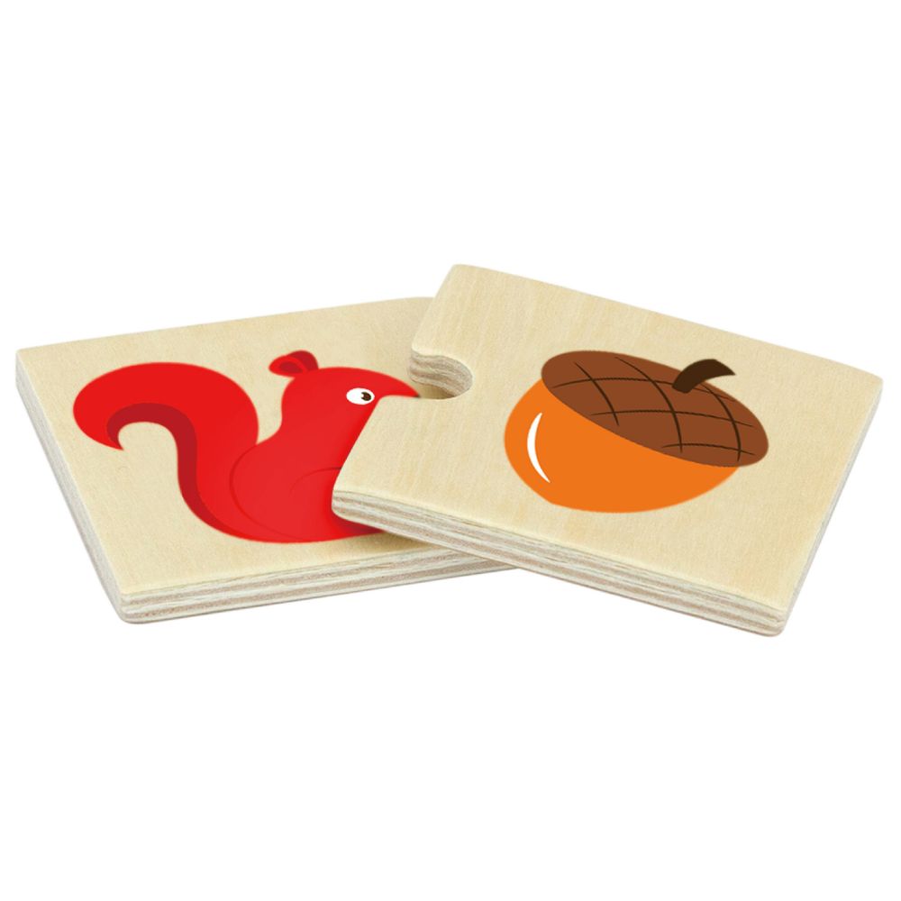 Viga - Animal Feeding Mix & Match Puzzle - 12pcs