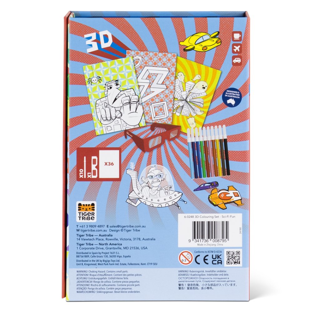 Tiger Tribe - 3D Colouring Set Sci-Fi Fun