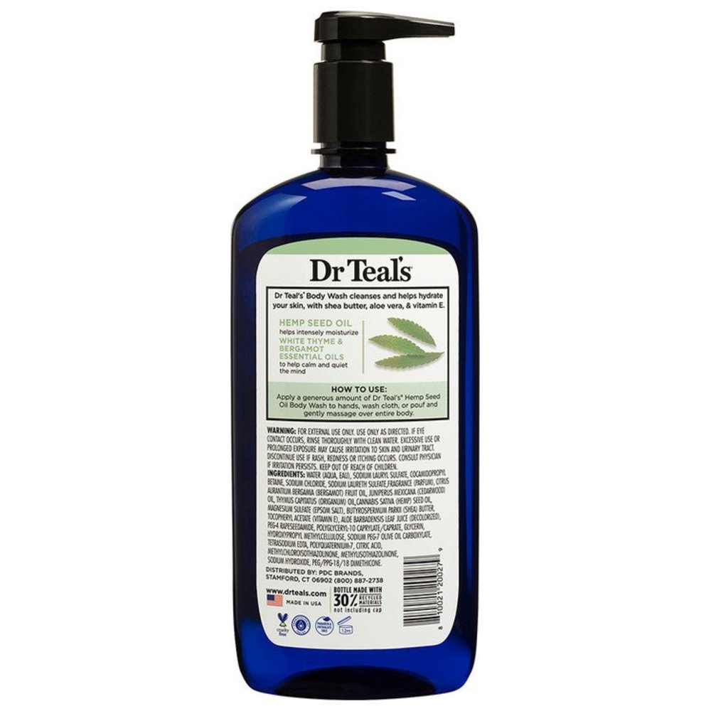 Dr Teal’s - Epsom Salt Body Wash Hemp Seed Oil 710ml