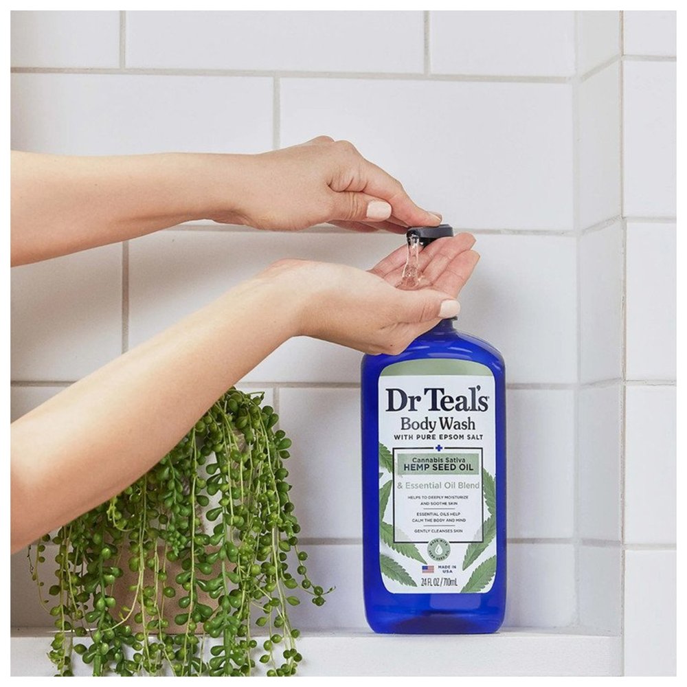 Dr Teal’s - Epsom Salt Body Wash Hemp Seed Oil 710ml