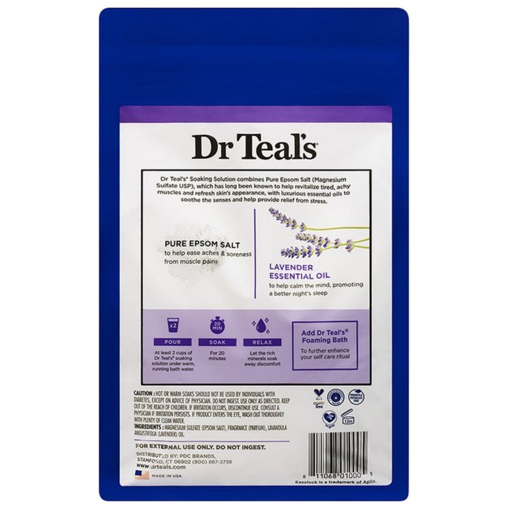 Dr Teal's - Epsom Bath Salt Lavender - Packaging May Vary