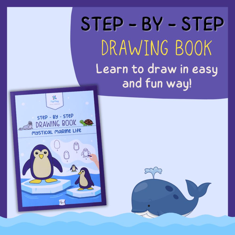 Pepplay - Mystical Marine Life Drawing Book