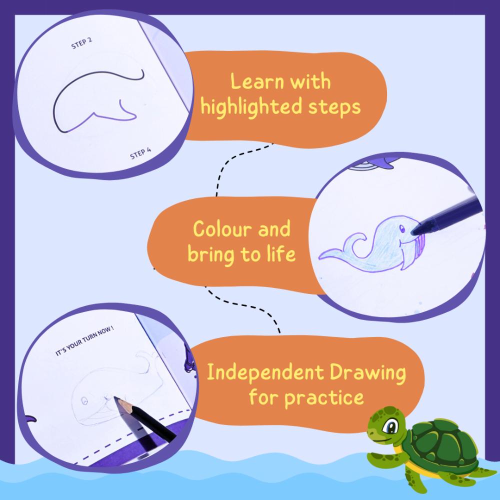 Pepplay - Mystical Marine Life Drawing Book