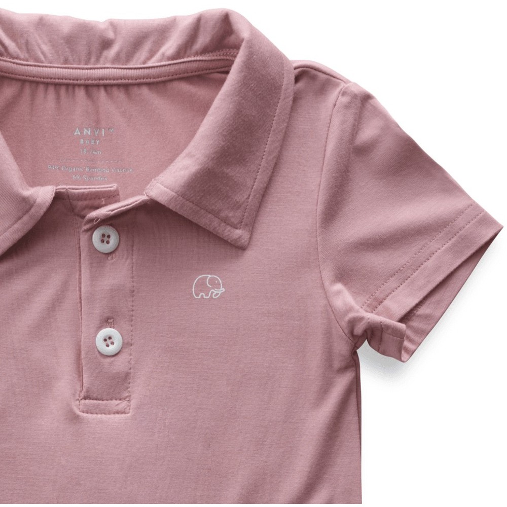 Anvi Baby - Personalized Short Sleeves Polo T-Shirt - Lilac_3T