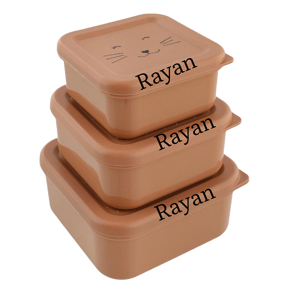Trixie - Personalized Nesting Snack Box - Mrs. Cat - 3 Pc Set