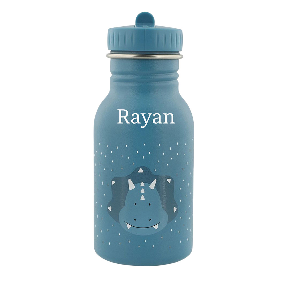 Trixie - Personalized Stainless Steel Water Bottle - Mr. Triceratops - 350 ml