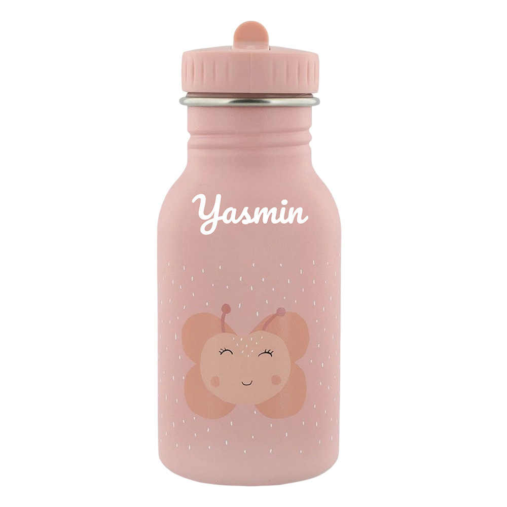 Trixie - Personalized Stainless Steel Water Bottle - Mrs. Butterfly - 350 ml